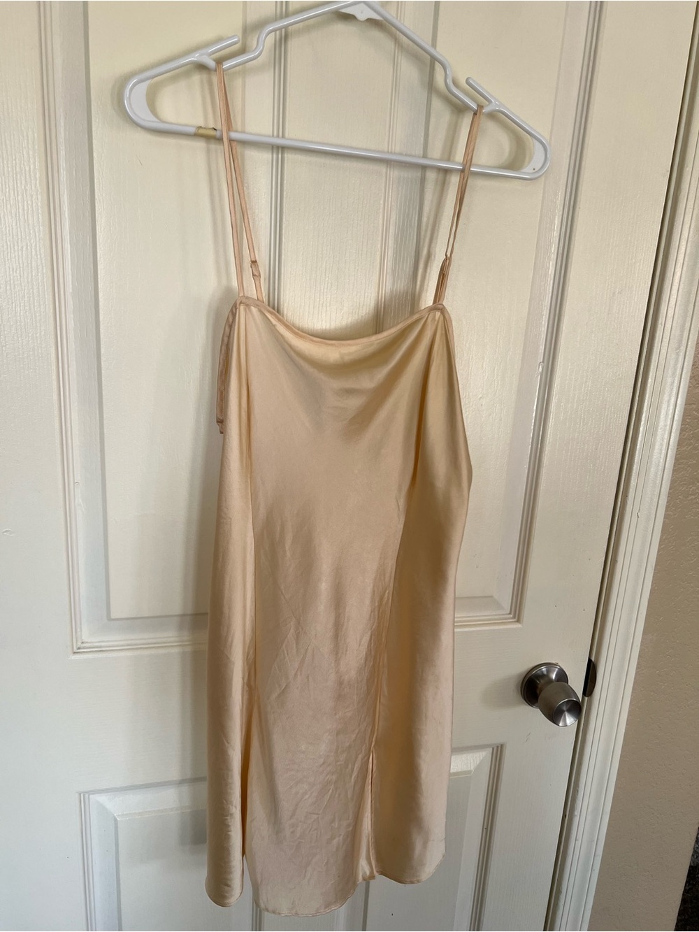 Vintage 1997 Victoria’s Secret 100% Silk Slip Dress L Ivory Champagne - Picture 7 of 10
